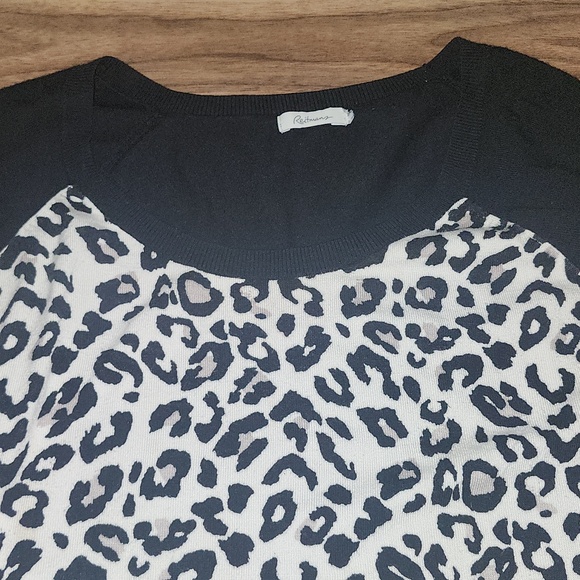 🔥Leopard Print Women's Top Mid-Sleeve Raglan Rayon - Picture 3 of 10